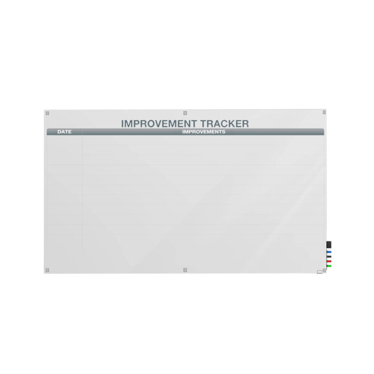 Improvement Tracker - Glassboard w/ Standoffs