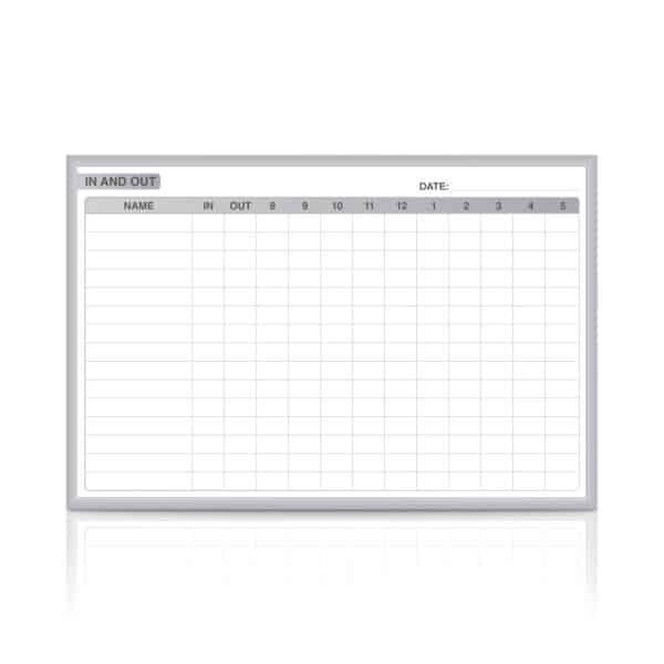 In/Out Manufacturing Whiteboard