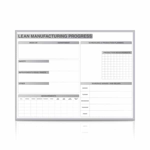 Lean Manufacturing Magnetic Whiteboard