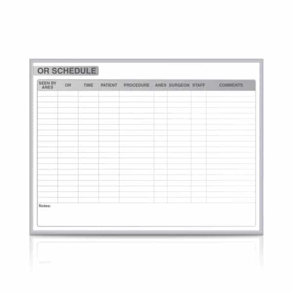 OR Schedule Whiteboard