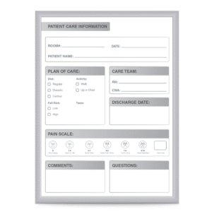 Patient Room Whiteboard – Classic Layout