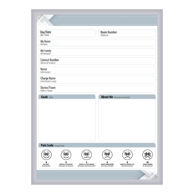 Patient Room Whiteboard