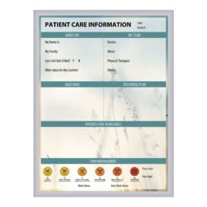 Patient room whiteboard