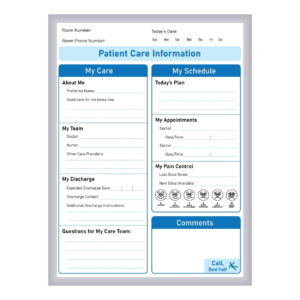 Patient care information whiteboard