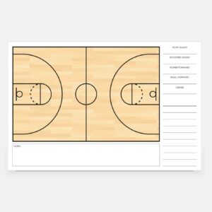 Basketball Coaching Glass Whiteboard – Dry Erase Strategy Board