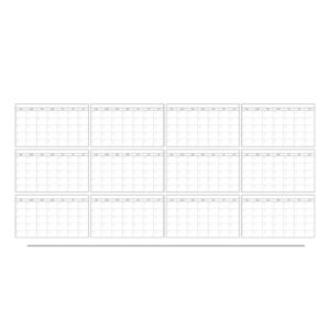 12 month calendar glass whiteboard