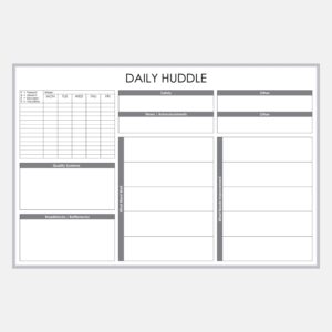 Daily Huddle Board – Team Communication & Accountability Whiteboard