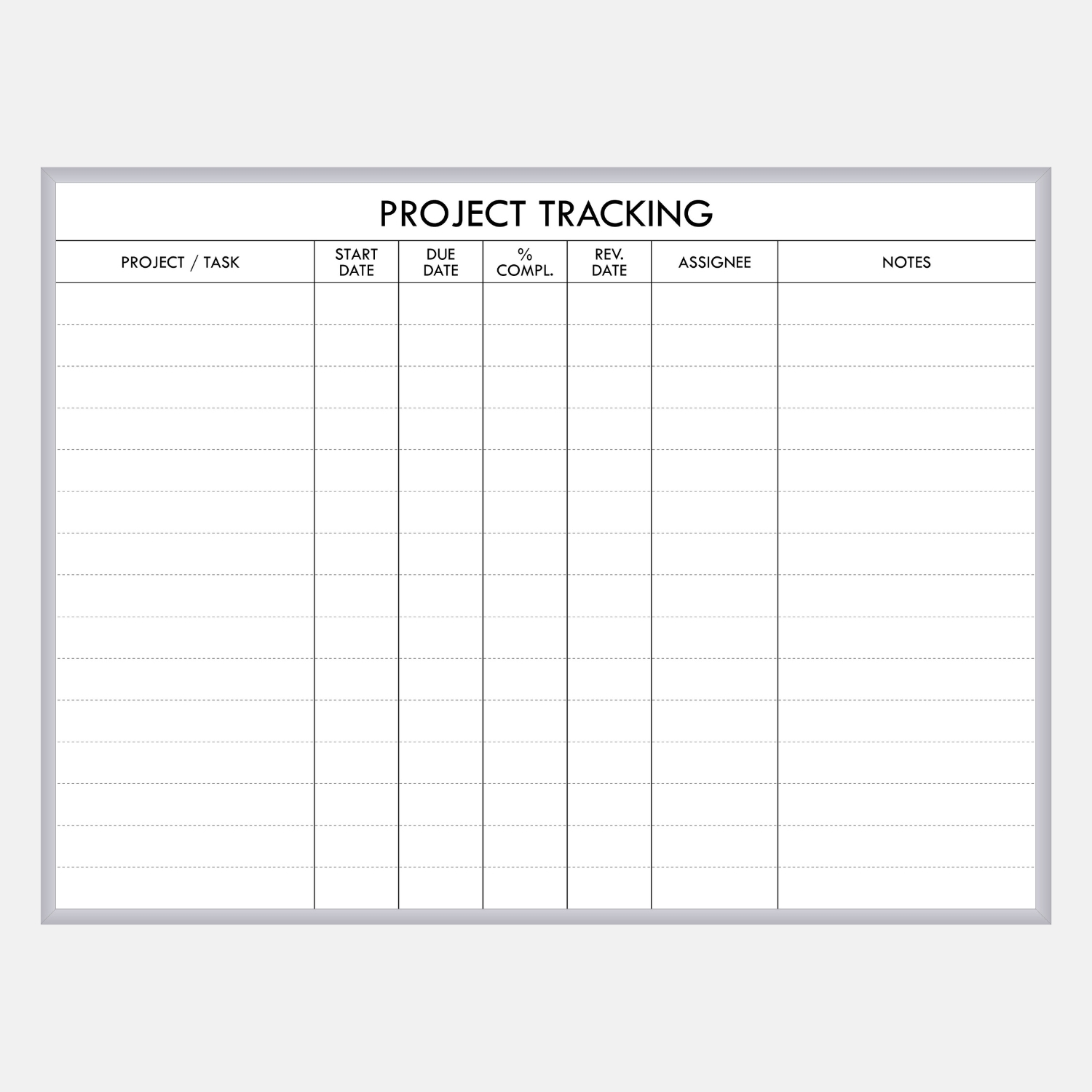 Project Tracking Whiteboard – Task & Timeline Management Board 1 project tracking whiteboard