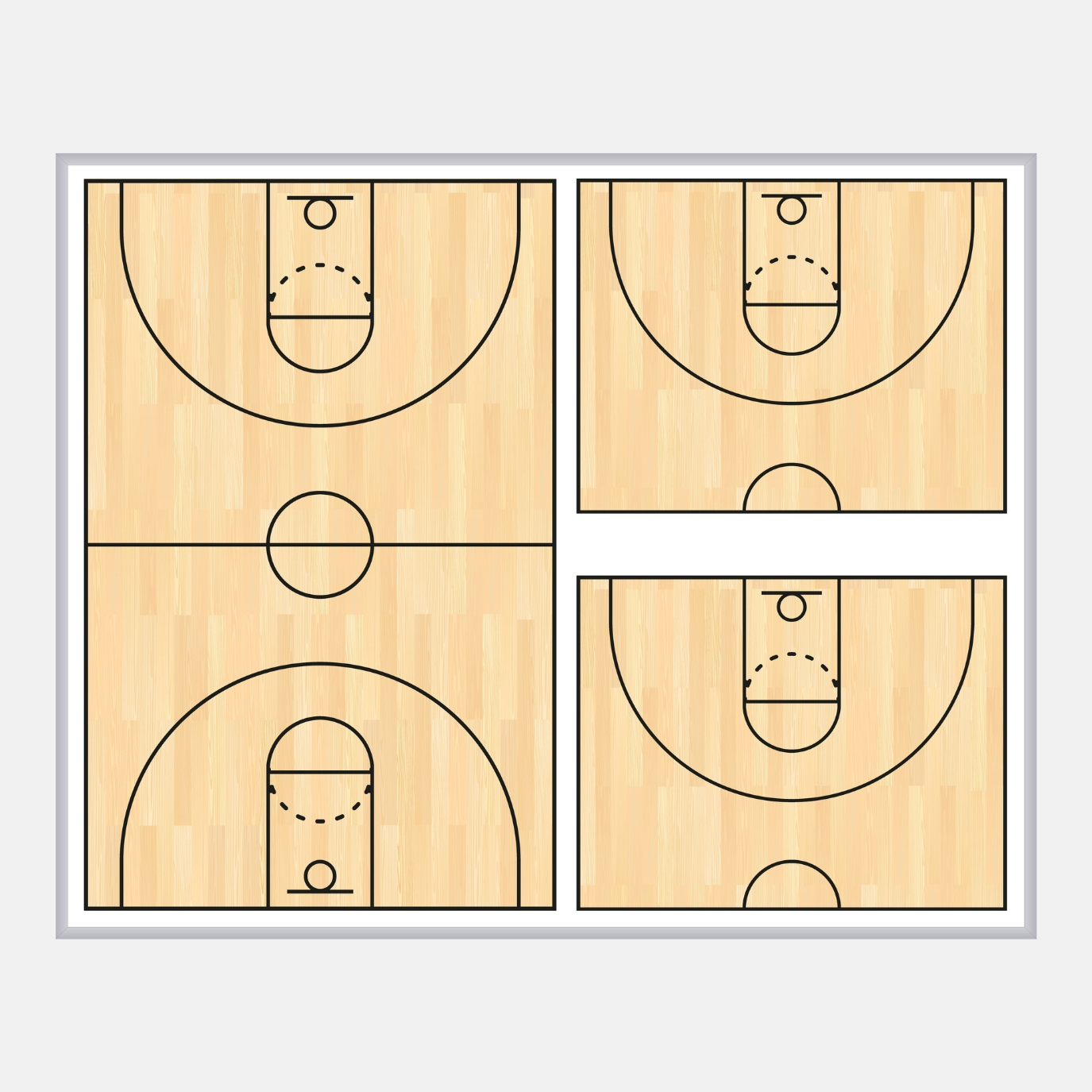 Multi-View Basketball Coaching Board – Full & Half Court Whiteboard 1 Multi-View Basketball Coaching Board – Full & Half Court Whiteboard