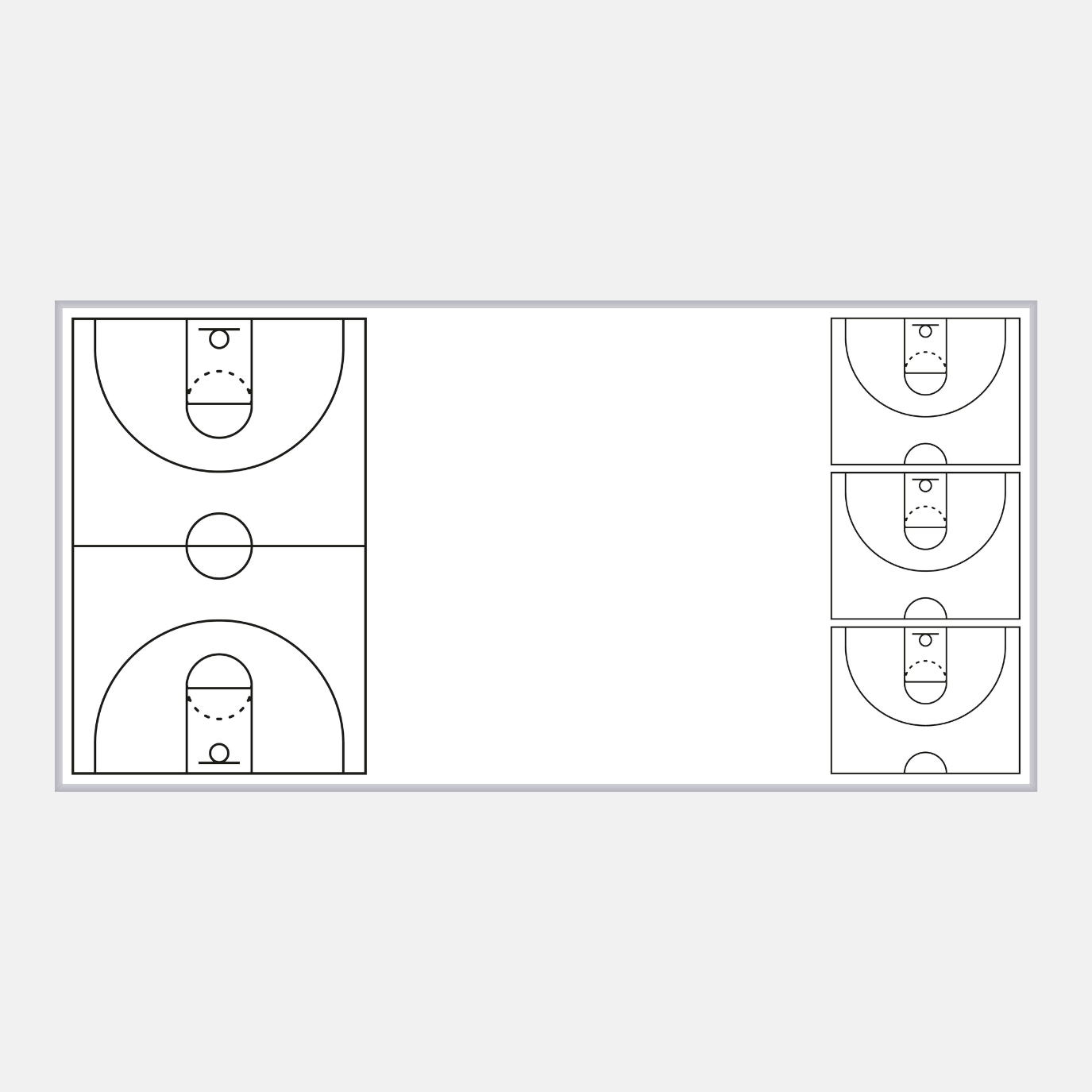 Multi-View Basketball Coaching Board – Full & Half Court Whiteboard 2 Multi-View Basketball Coaching Board – Full & Half Court Whiteboard - Image 2