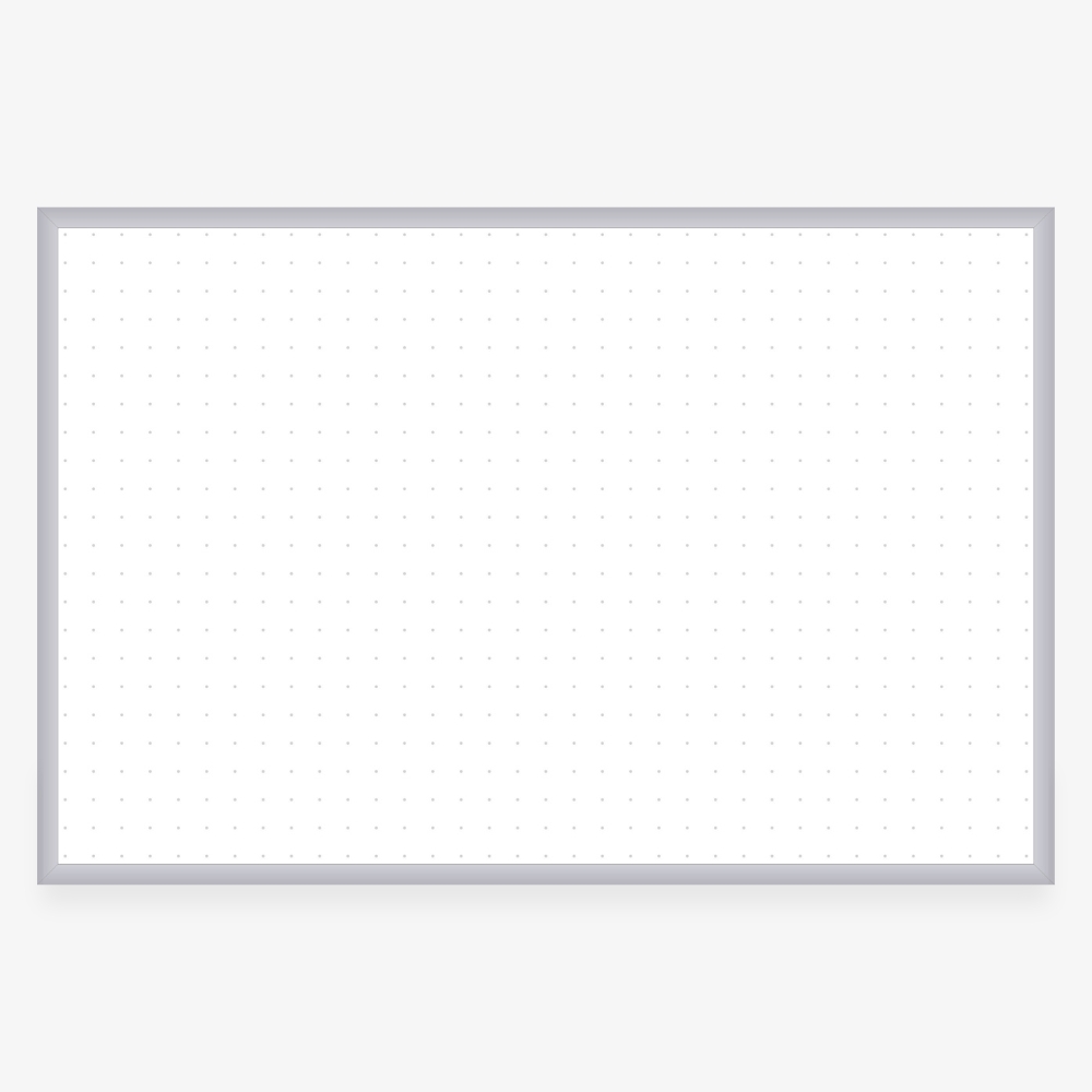 Dot Grid Whiteboard – Minimal Dot Pattern Dry Erase Board 1 Dot Grid Whiteboard