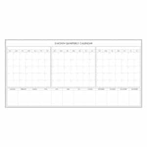 Three-month quarterly calendar layout