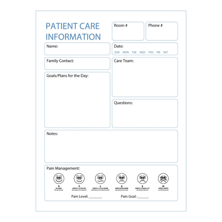 Patient Room Glass Whiteboard