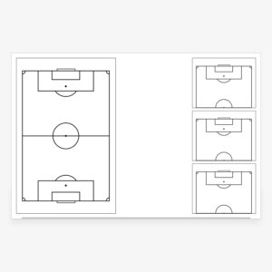 Multi-View Soccer Coaching Glass Whiteboard – Full & Tactical Field
