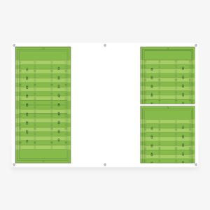 Multi-View Football Coaching Glass Whiteboard