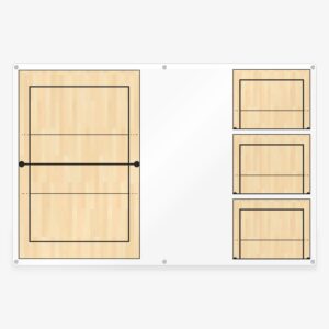 Multi-View Volleyball Coaching Glass Whiteboard – Rotation & Drill Board