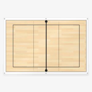 Full Court Volleyball Coaching Glass Whiteboard – Rotation & Strategy Board