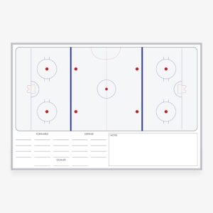Full Rink Hockey Coaching Whiteboard – Dry Erase Strategy Board