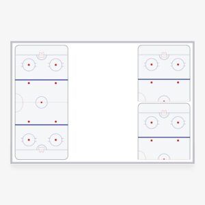 Multi-View Hockey Coaching Board – Full & Zone Strategy Whiteboard