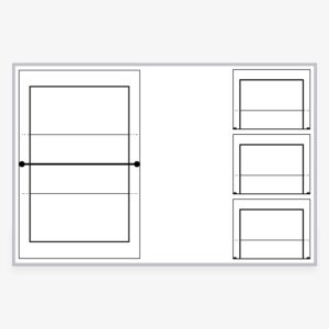 Multi-View Volleyball Coaching Whiteboard – Rotation & Drill Board